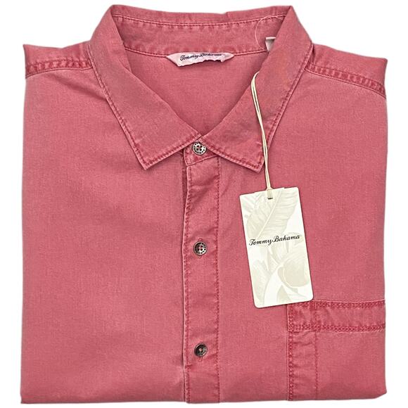 Tommy Bahama Men's XXL Long Sleeve Button Down Shirt Red NEW - Picture 1 of 9